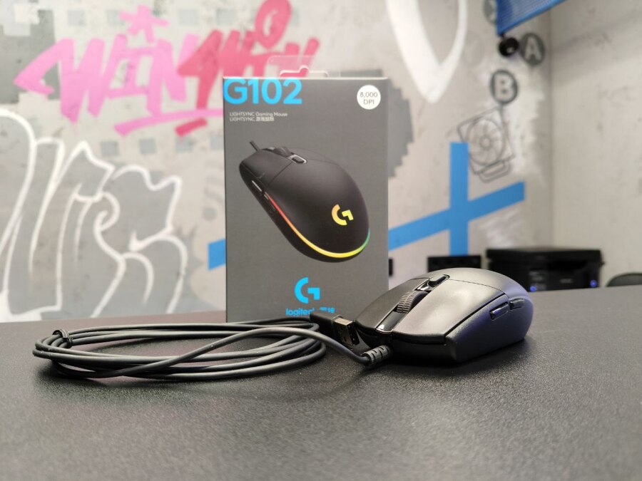 Игровая мышь Logitech G102 LIGHTSYNC, черная, 8000 DPI