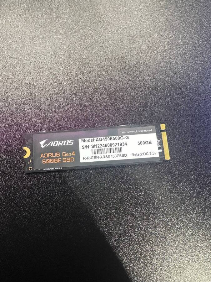 SSD 500Gb M.2 NVMe Gigabyte Aorus AG450E500G-G