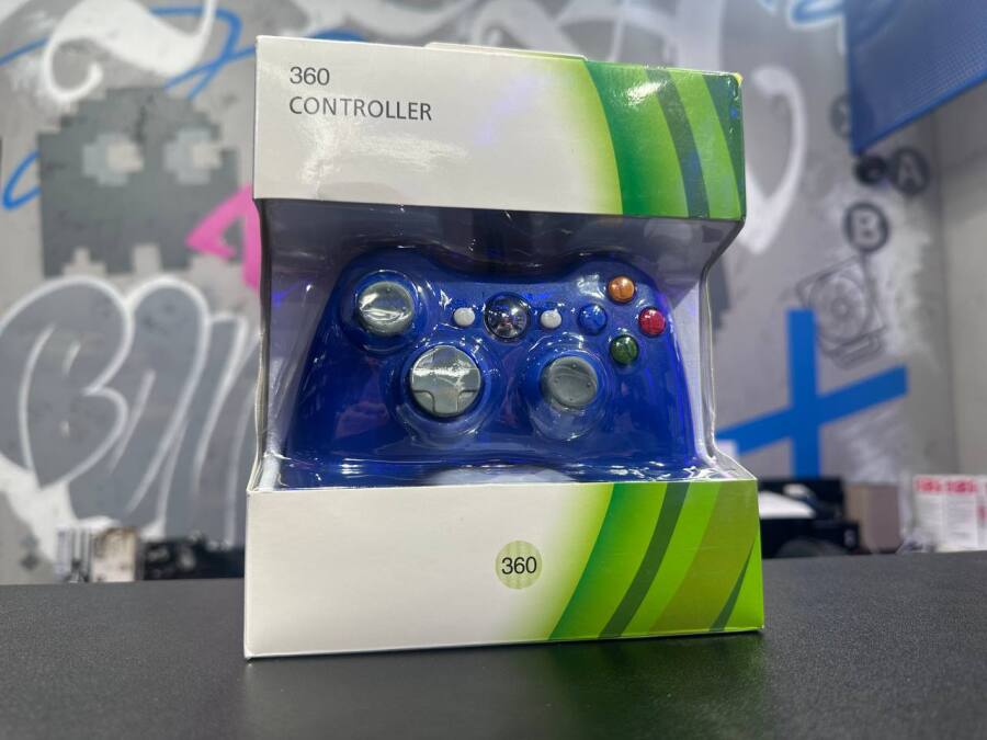 Геймпад проводной для Xbox 360 и PC, синий