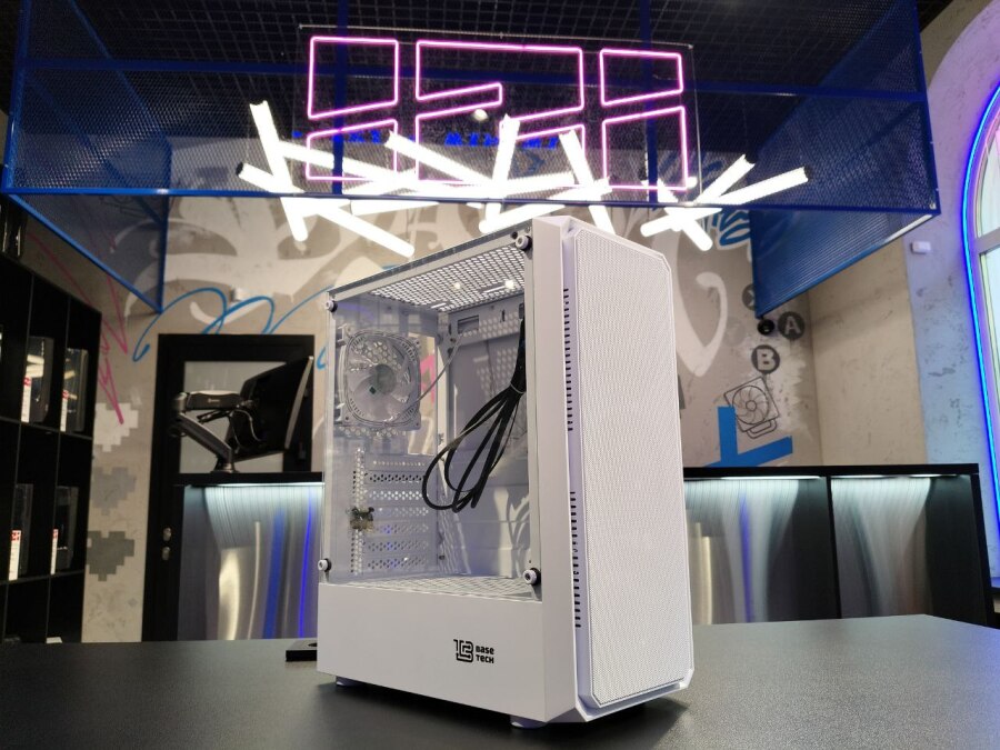 Корпус BaseTech eXtreme GFX-03, белый, 4xIce Blue