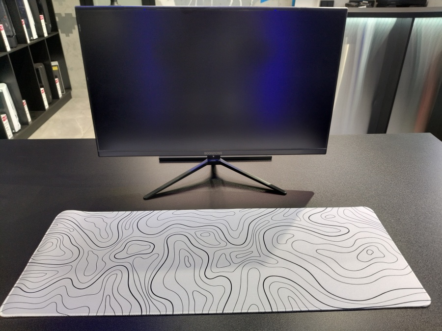 Коврик для мыши "белый с волнами" 80х30 3мм