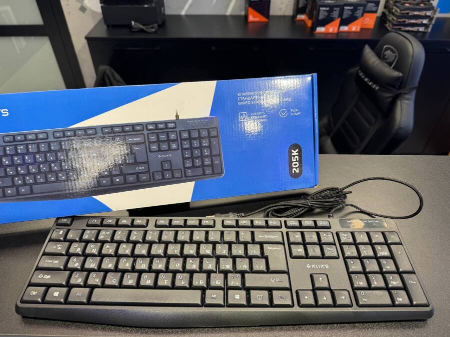 Клавиатура проводная KLIKS 205K